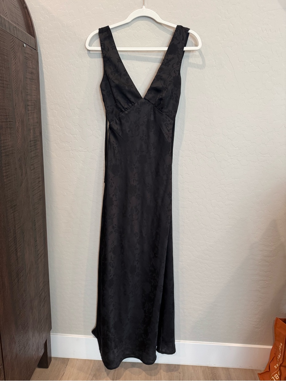 Elegant Black V-Neck Slip Dress